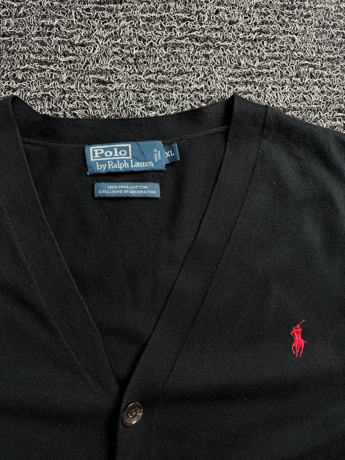 폴로 랄프로렌 포니 로고 미니멀 블랙 가디건 1453 상품이미지3