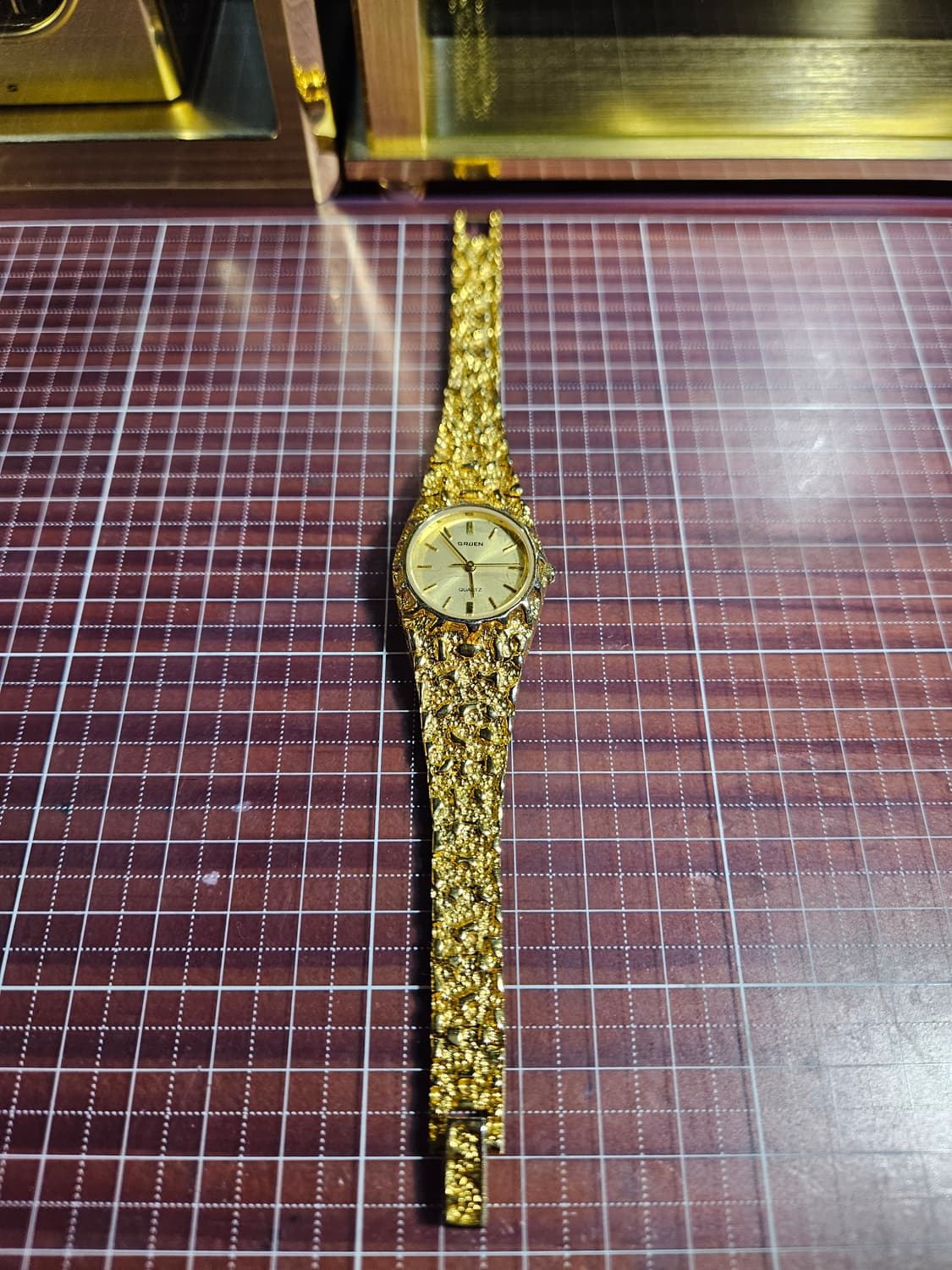 빈티지 gruen 여성용 너겟 금장 시계 쿼츠 판매합니다 상품이미지5