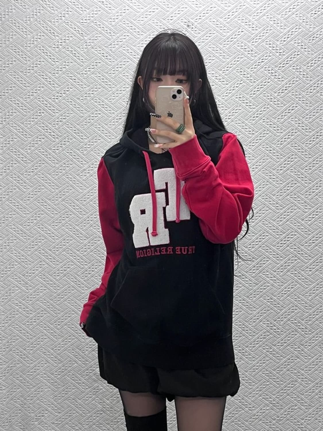 트루릴리전 빈티지 레트로 스트릿 양털로고 후드티 XL C10601 상품이미지2