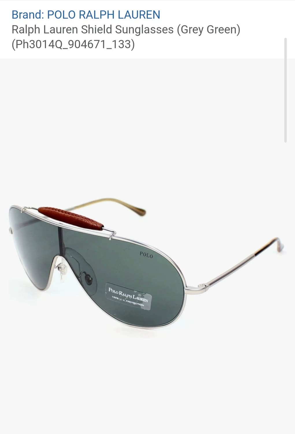 (정품) 폴로 랄프로렌 보잉 선글라스 리얼가죽 파일럿 선그라스 상품이미지1