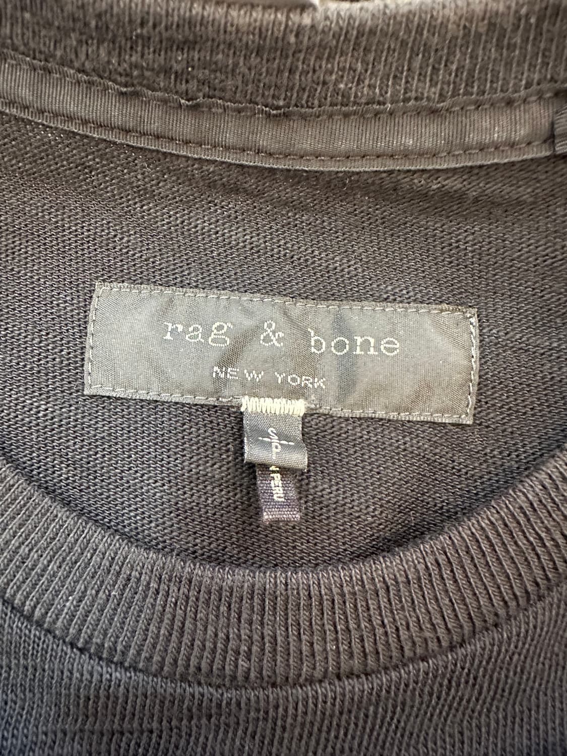 rag & bone 얇은 블랙 반팔티 상품이미지3