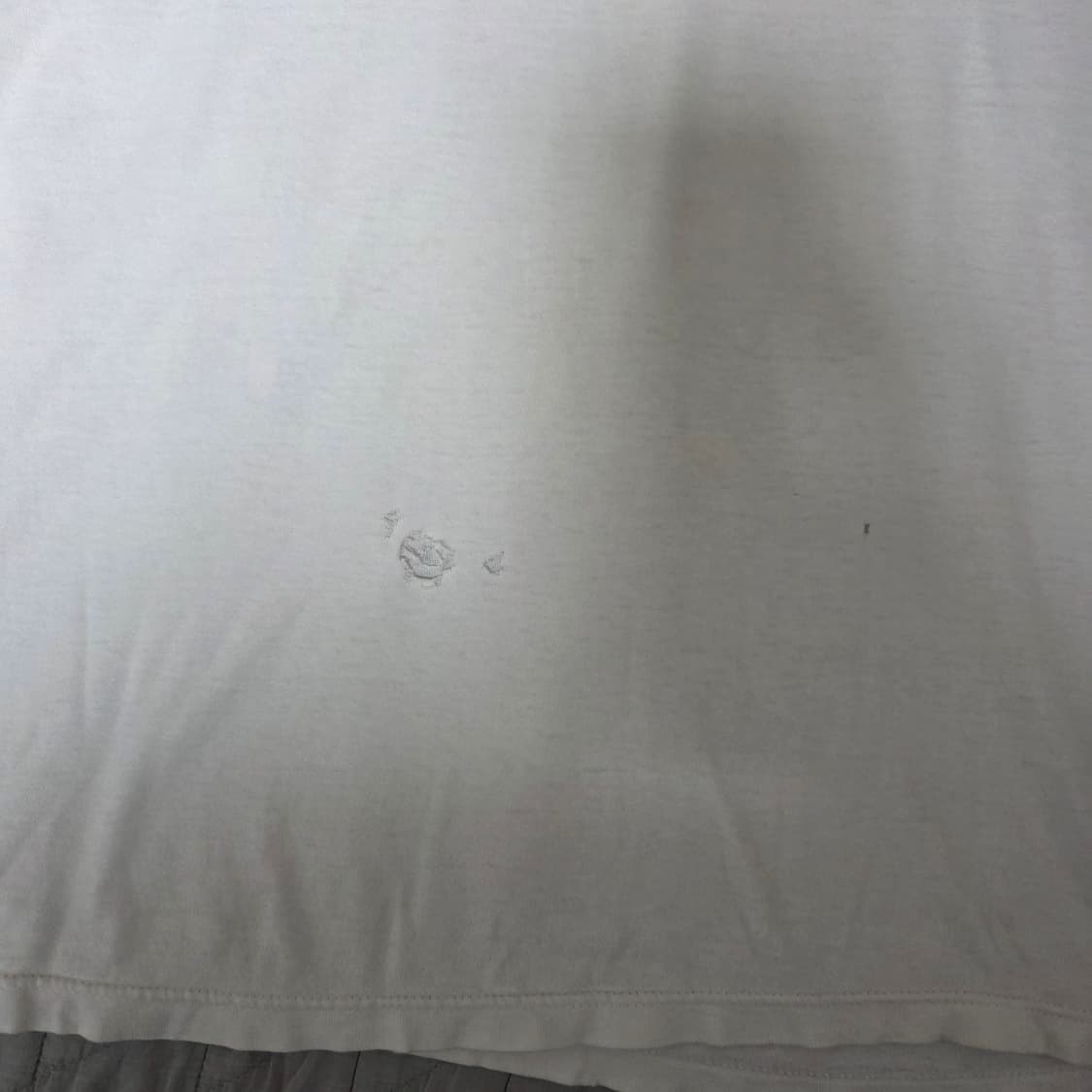 [L] 90s 훅업스 HOOK UPS 빈티지 티셔츠 화이트 트래쉬드 상품이미지5