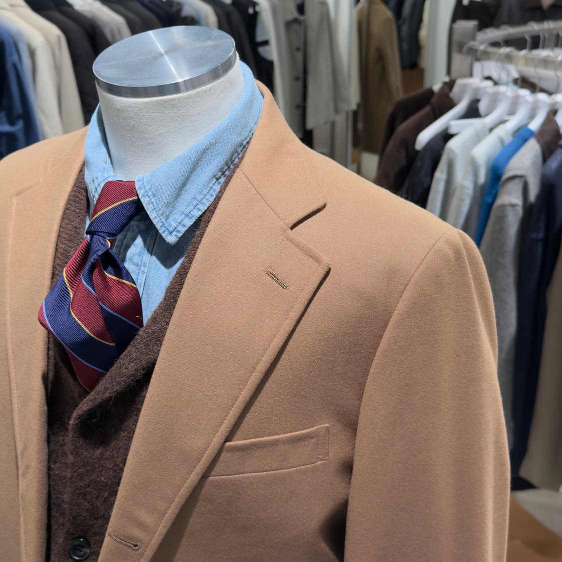 제이프레스 울 카멜 금장 블레이저 상품이미지7