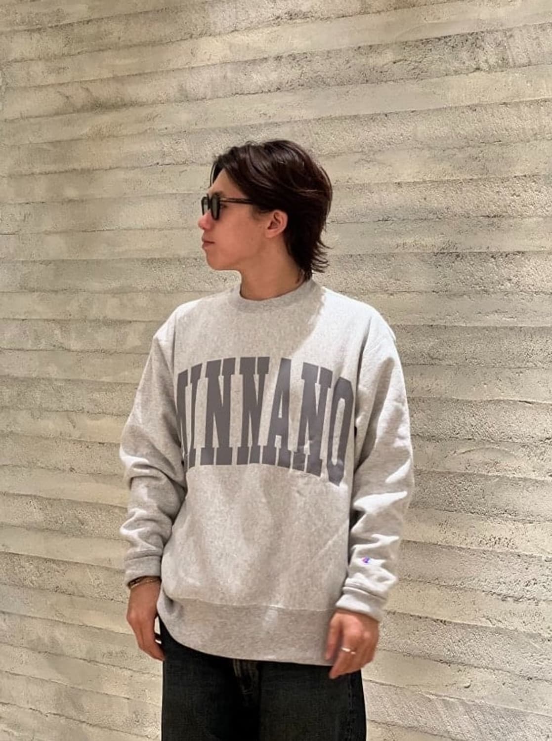 빔즈 x 민나노 x 챔피온 24aw 스웻셔츠 그레이 XL 상품이미지7