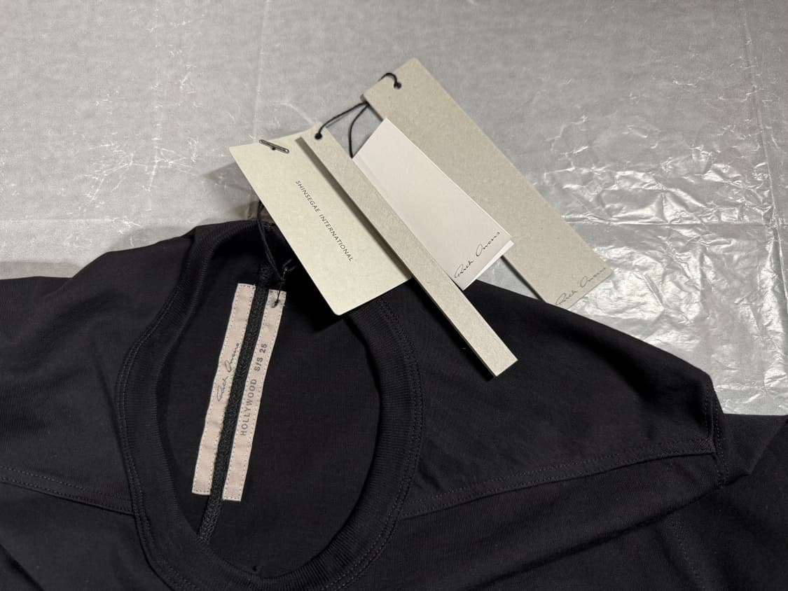 [L] 릭오웬스 25SS BRAD 티셔츠 블랙 상품이미지4