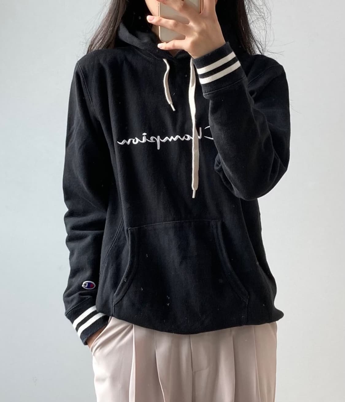 챔피온 리버스위브 후드티 상품이미지1