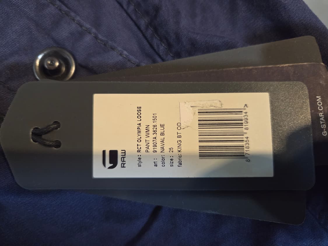 G-Star RAW 벨트 와이드 팬츠 네이비(25) 상품이미지10