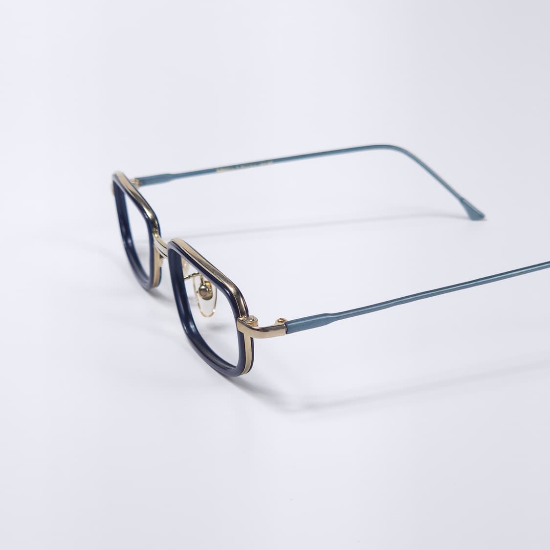 18K 도금 90년도 빈티지 사각 긱시크 블루 안경 상품이미지2