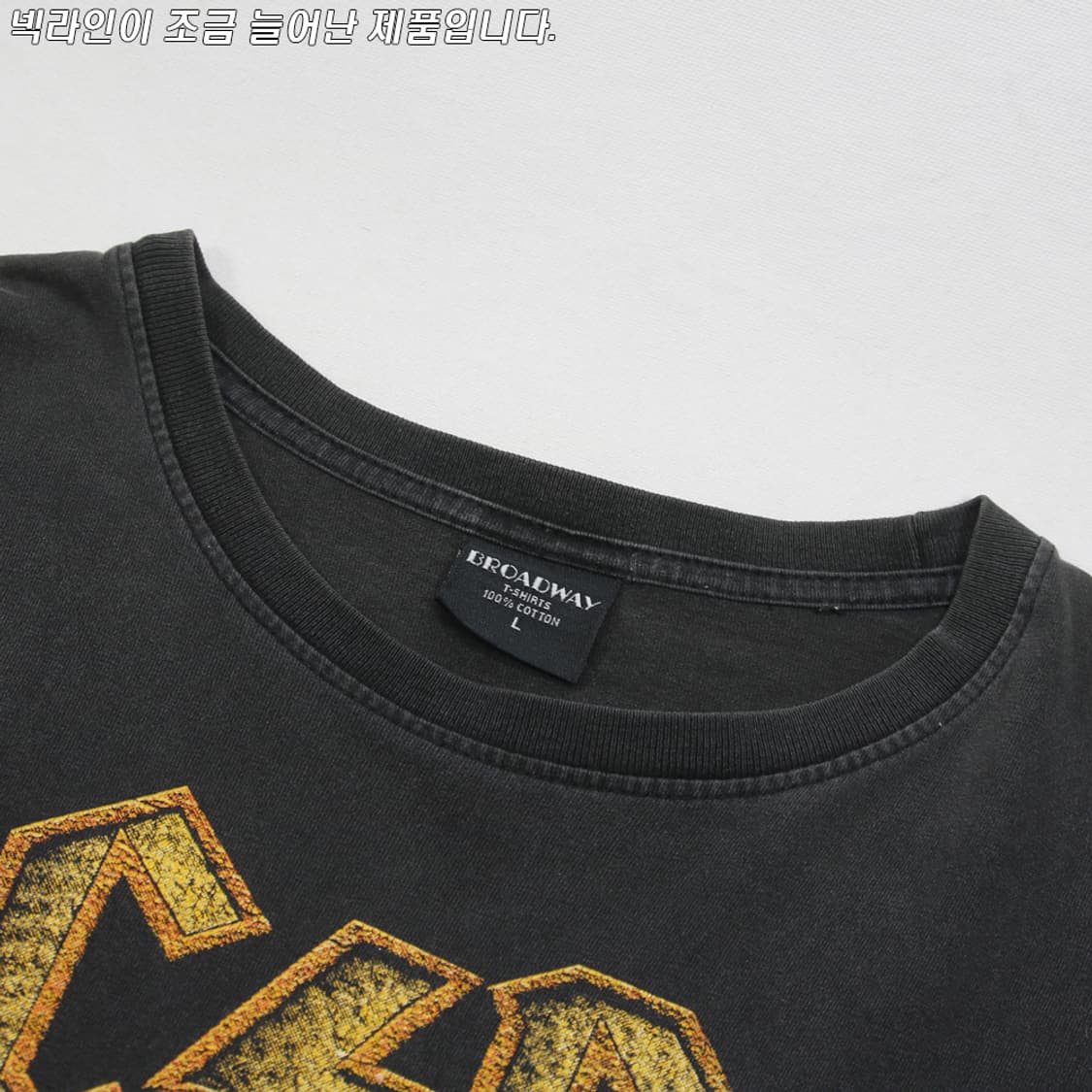 (착용컷) AC/DC 밴드 반팔 티셔츠 (남성용 100) 상품이미지5