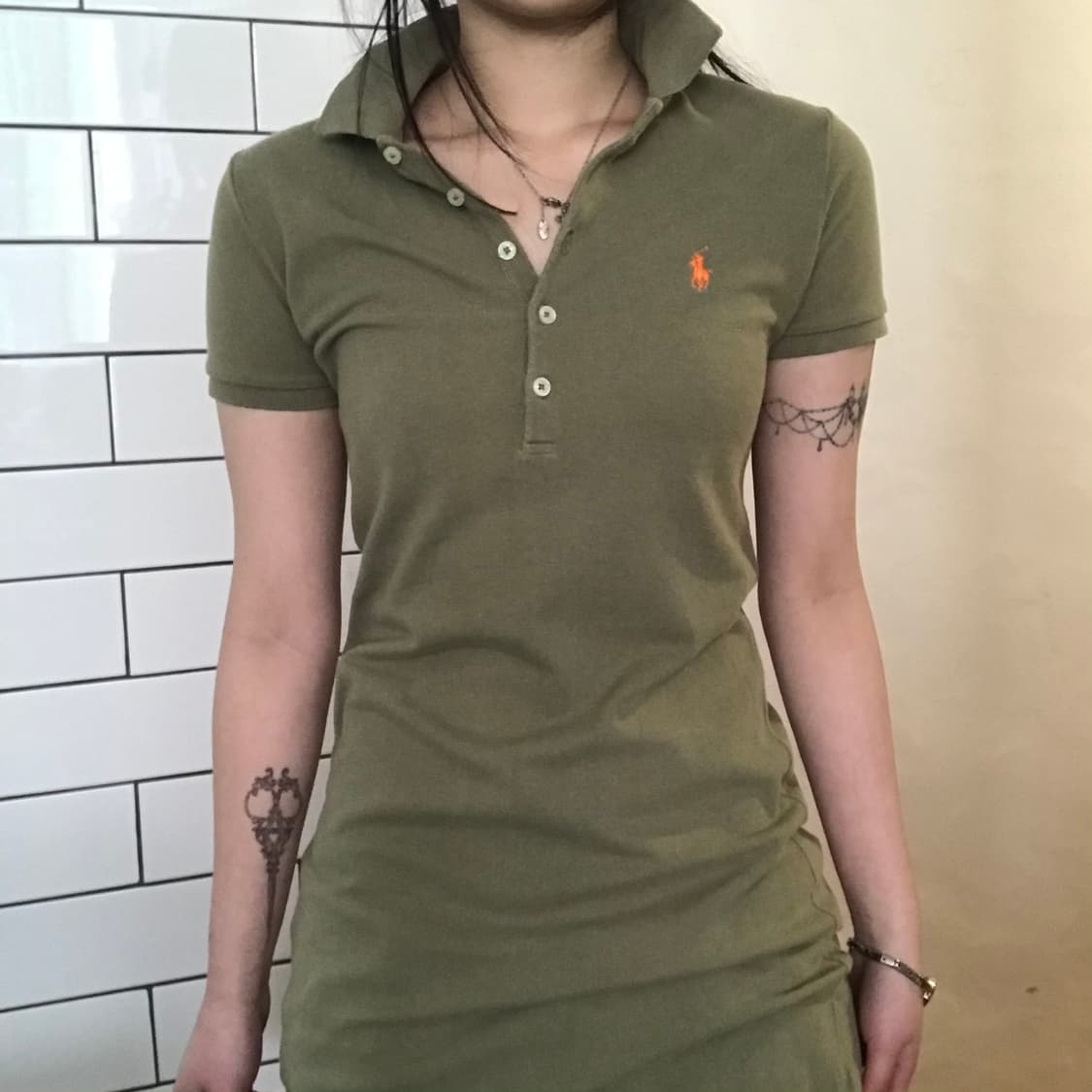 폴로 랄프로렌 카키 폴로 원피스 상품이미지5