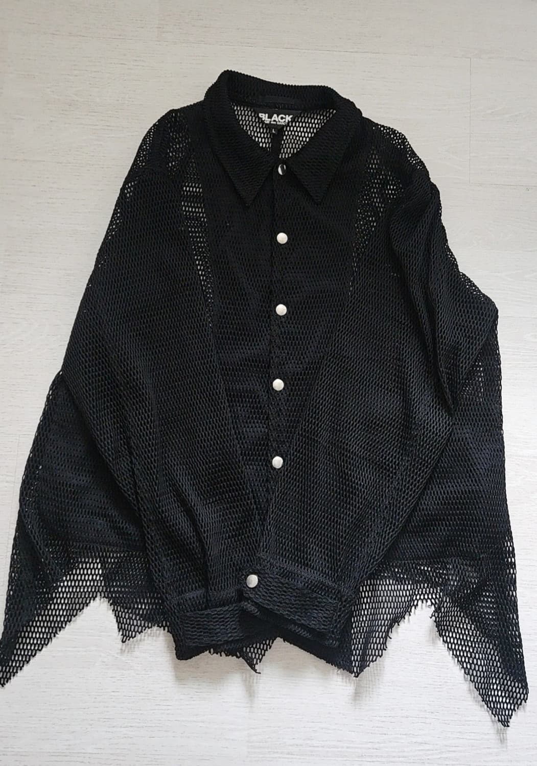 꼼데가르송 블랙 매쉬 자켓 L 상품이미지1