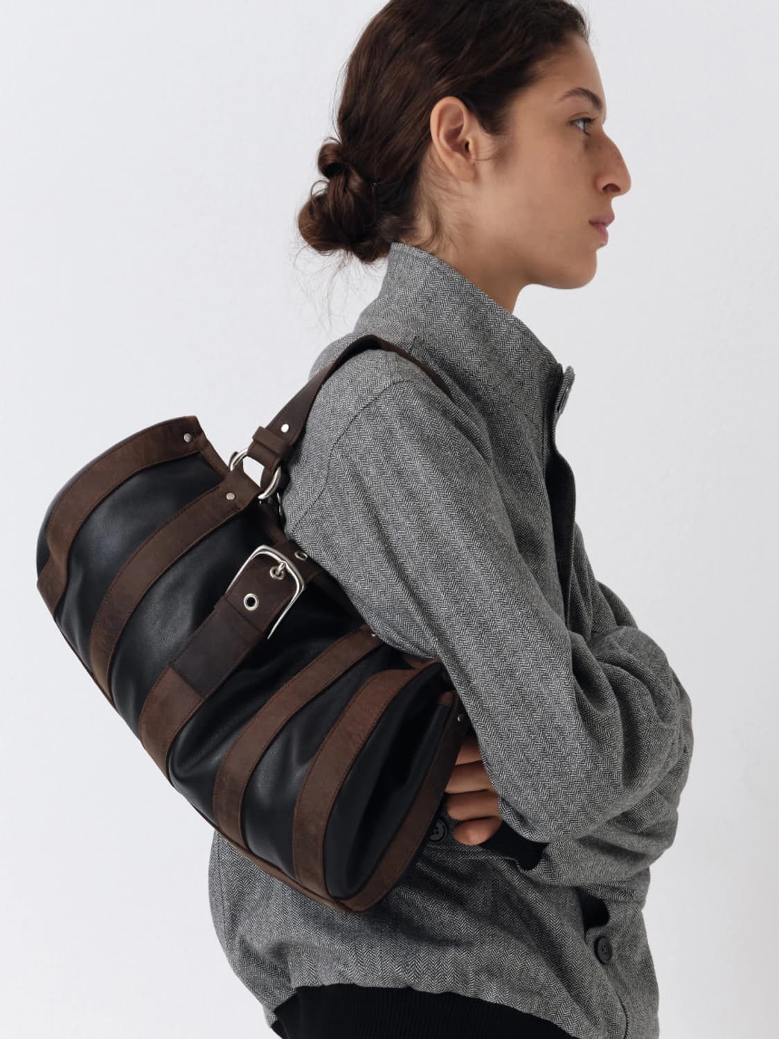 기마구아스 Laura 버클 백/브라운 상품이미지1