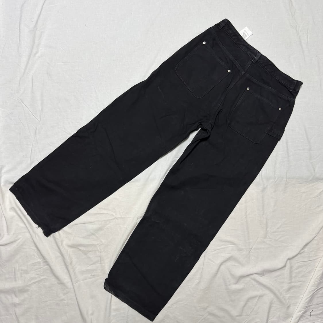 쿠어 오버 다잉 페이디드 신치 사이드 워크 팬츠 (워시드블랙/L) 상품이미지2