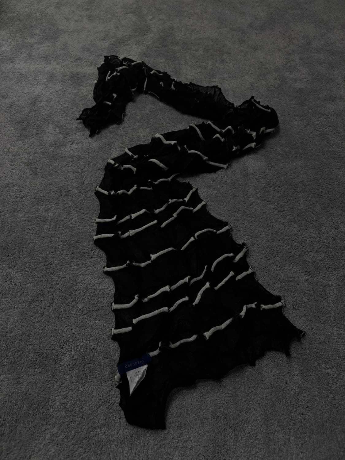 Vintage v-kei punk mood black scarf 상품이미지1