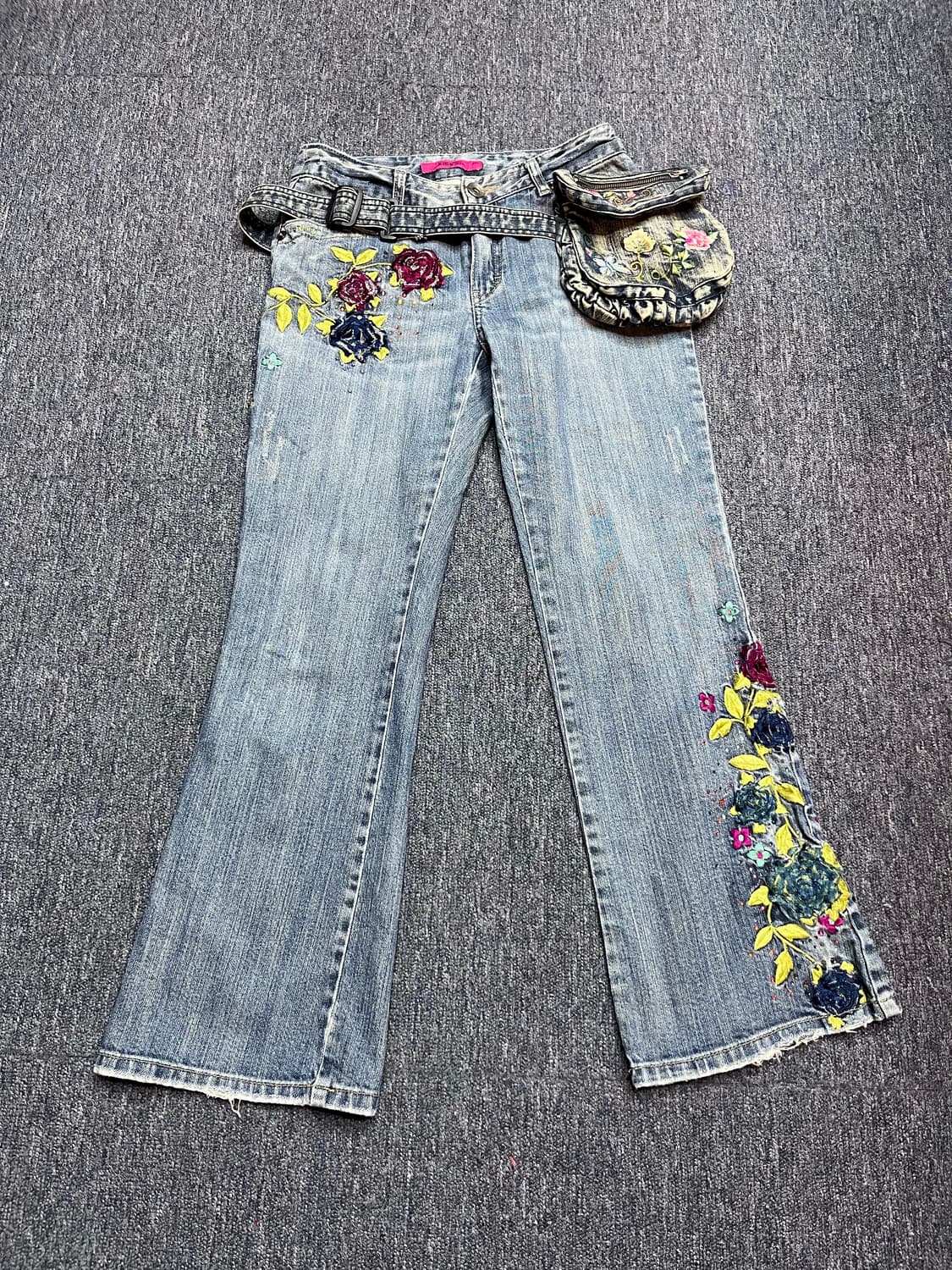 Kiok jeans 오리엔탈 자수 부츠컷 (청가방 세트) 상품이미지1
