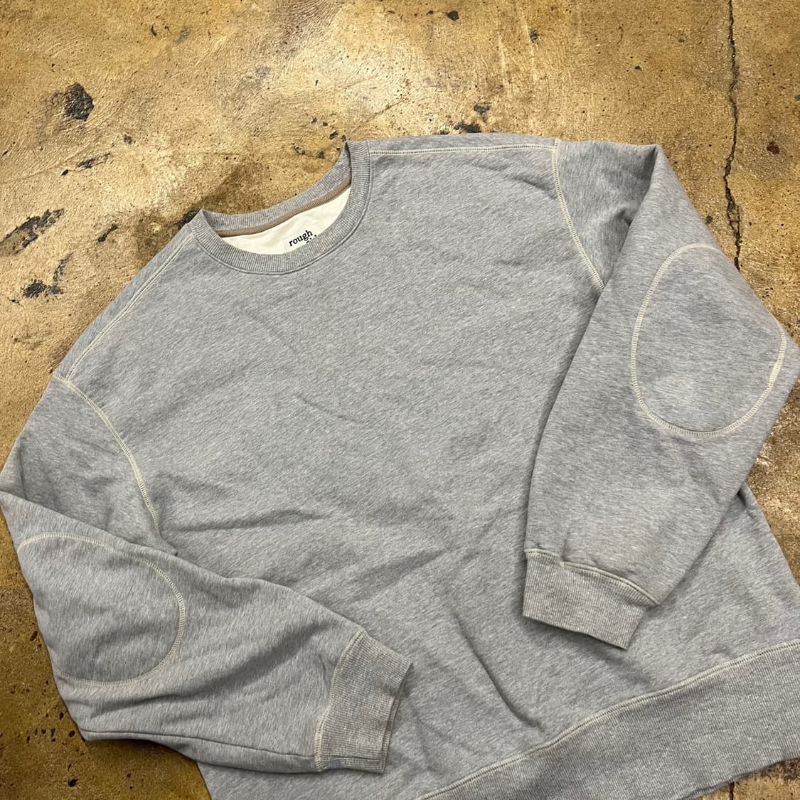 [정품] 러프 사이드  회색 엘보우 패치 맨투맨 b15 상품이미지1