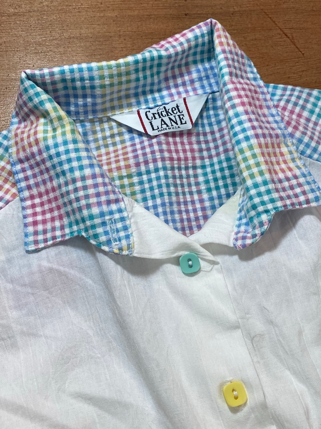 USA 반팔셔츠 체크 볼레로 상품이미지2