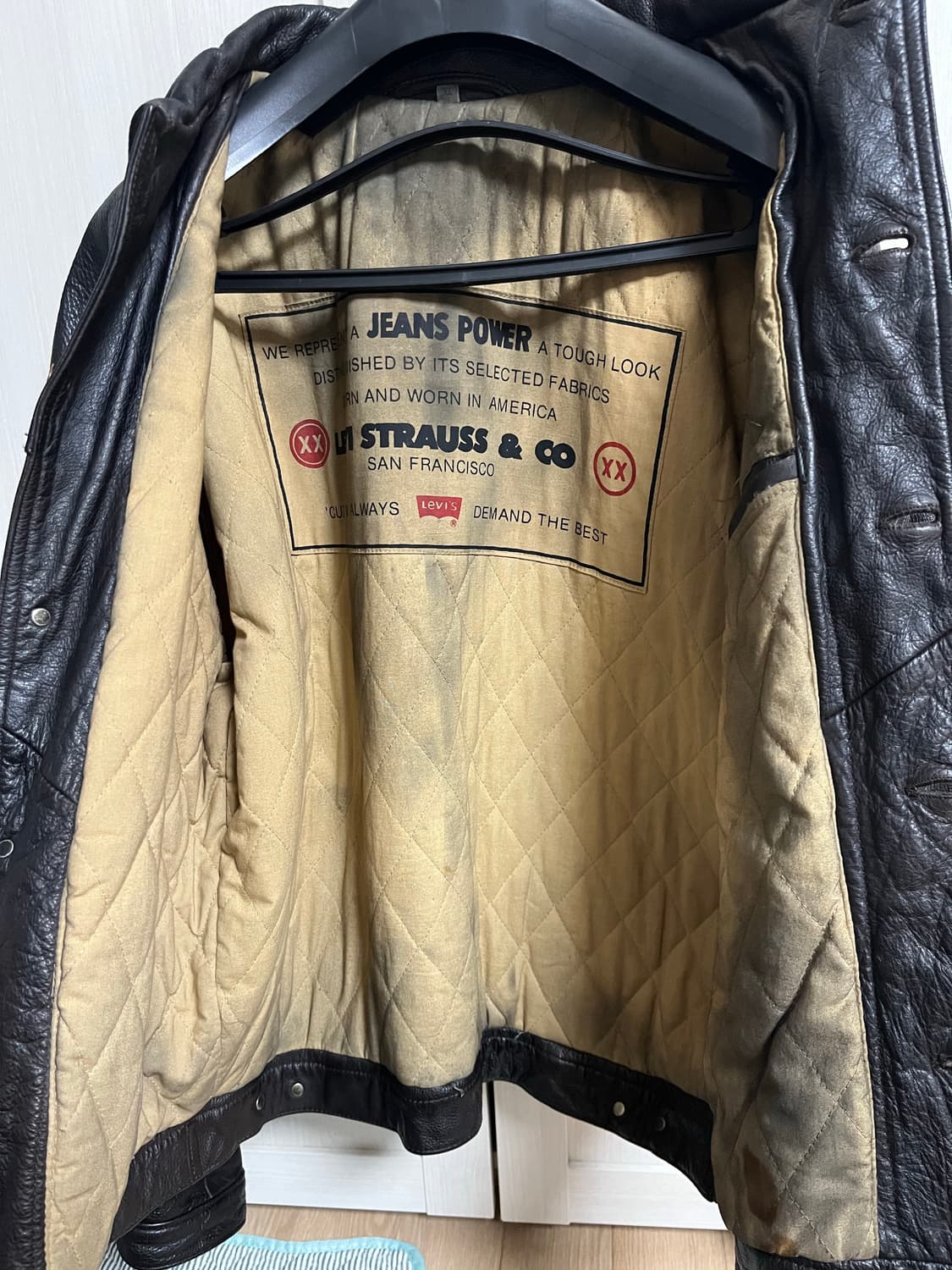 80s 리바이스 레더 트러커 (가죽 자켓) 상품이미지4