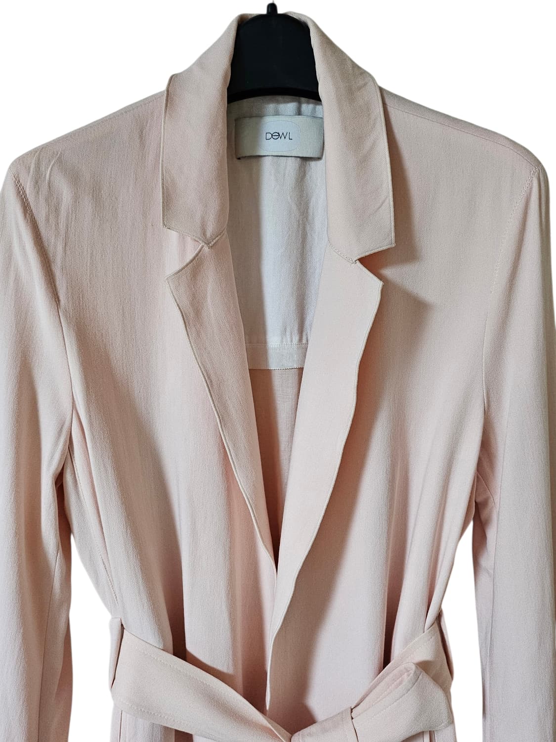 🌸봄코트 | 듀엘 베이비핑크 벨트 트렌치 55 | 화사핏 상품이미지4