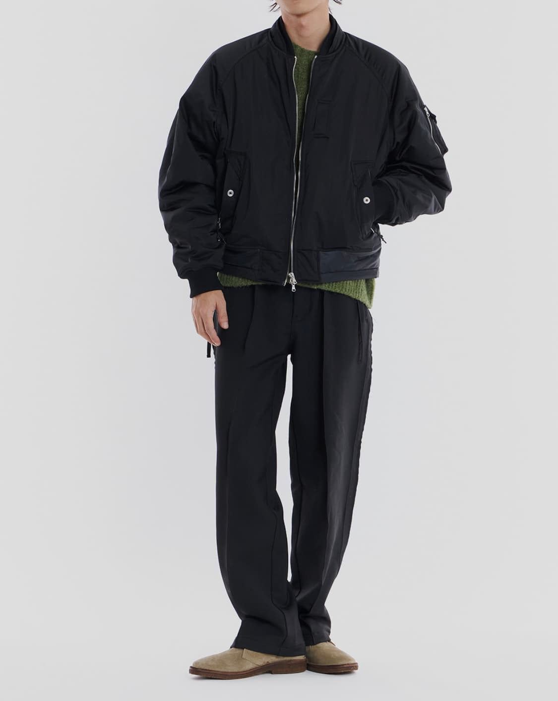 UNAFFECTED Layered Flight Jumper Jacket 상품이미지4