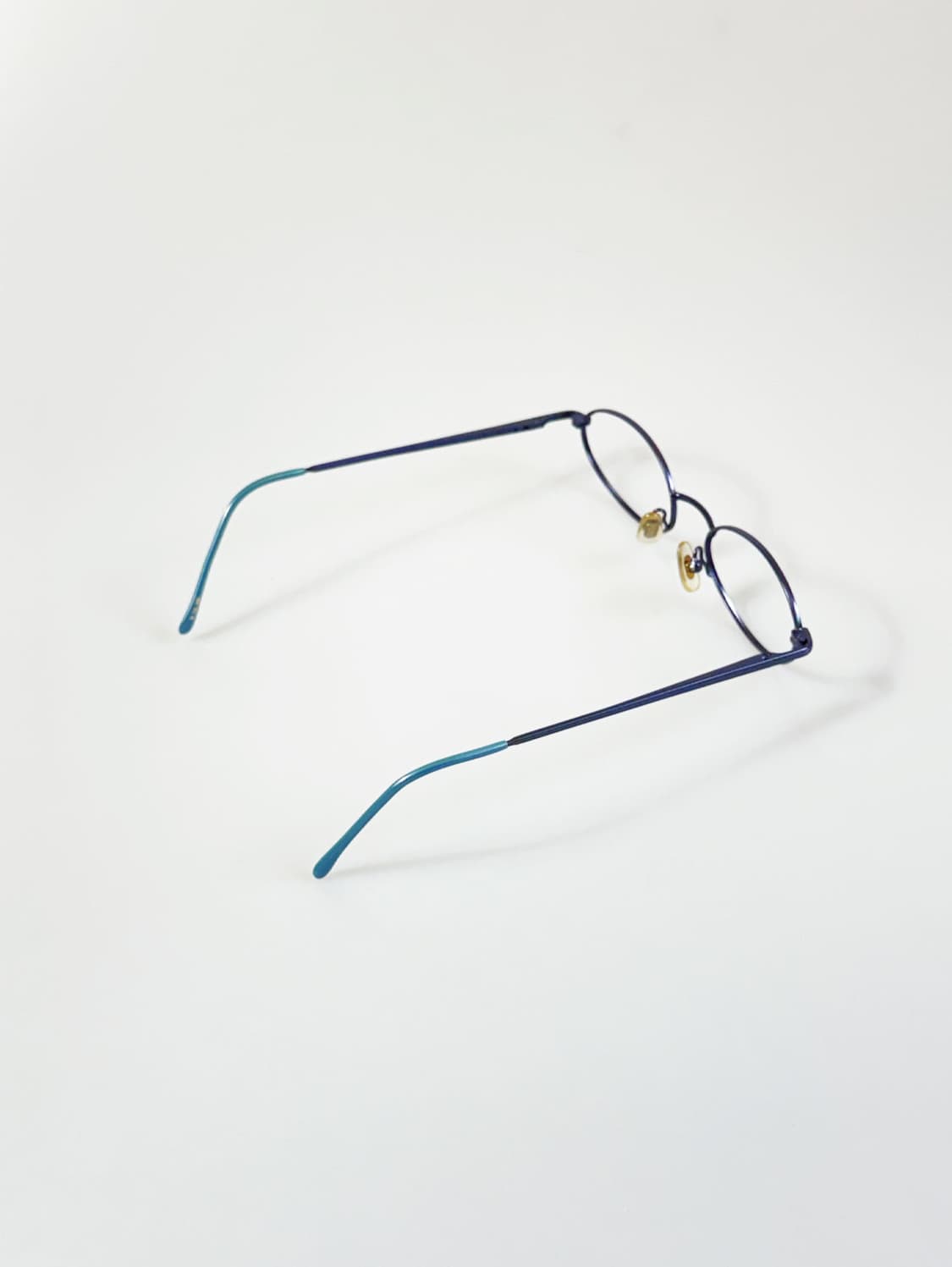 90s 네이비 앤 틸 슬림 오벌 프레임 빈티지 안경 상품이미지4