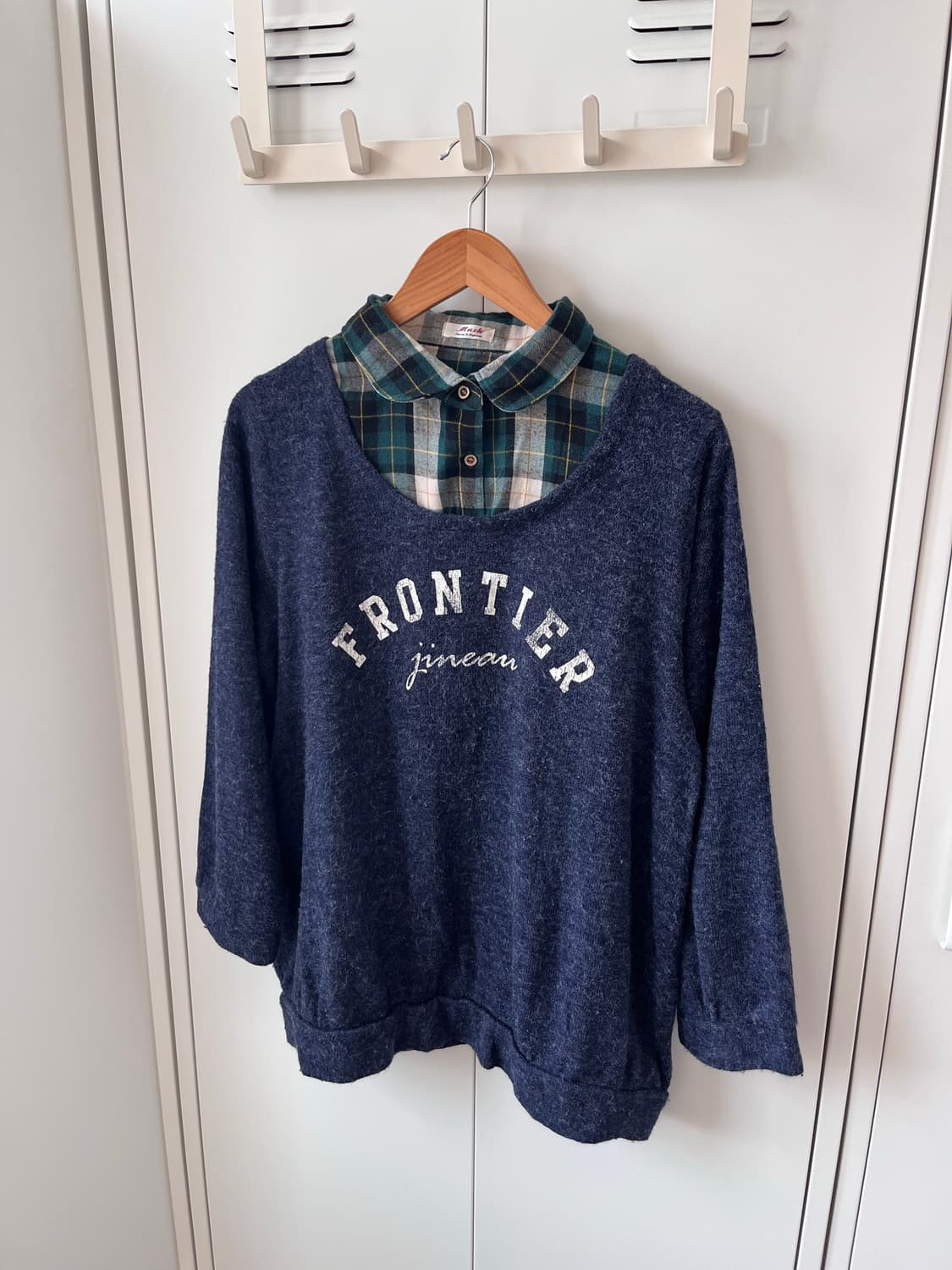 Musk 너드 셔츠 레이어드 니트 티셔츠 상품이미지7