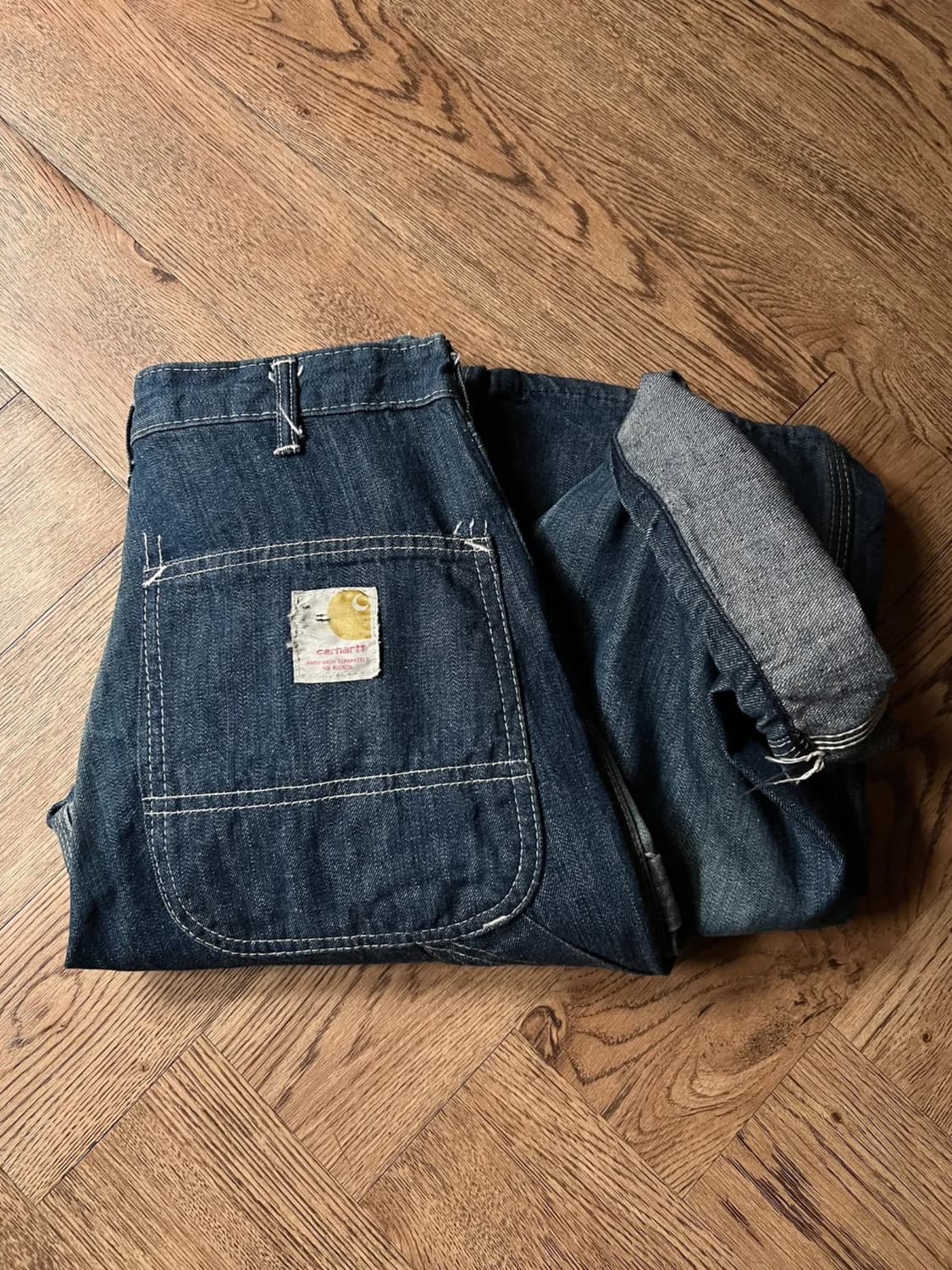 [25]70's 칼하트 OG 하드 페이딩 덩가리 싱글니 워크팬츠 상품이미지1