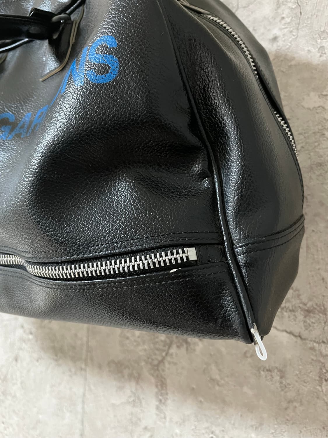 꼼데가르송 아카이브 한정판 pebbled 가죽 볼링백 상품이미지5