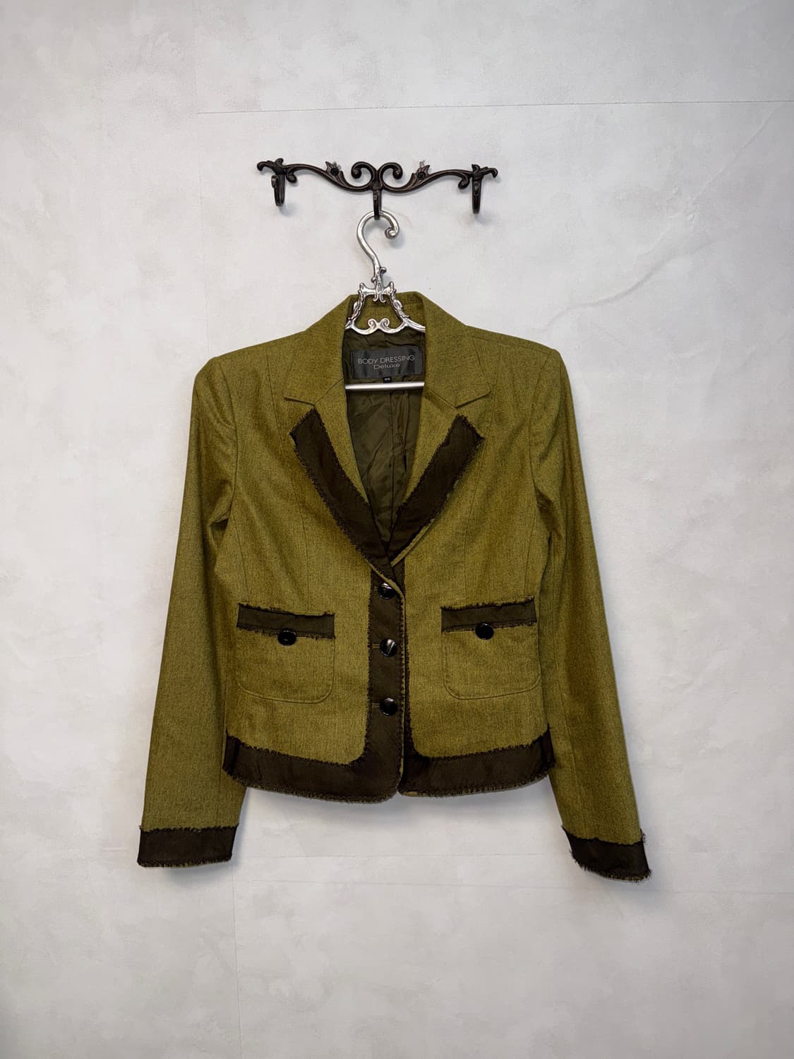 Body dressing khaki wool cashmere setup 상품이미지2