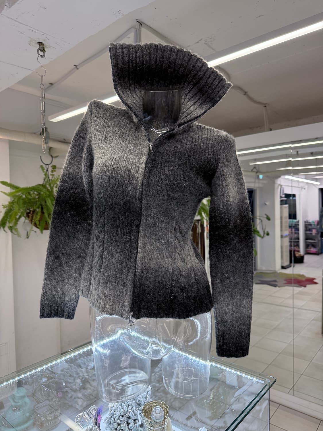 high neck knit zipup jacket 상품이미지2