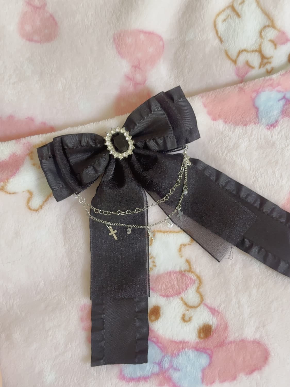 오네갸루 히메갸루 지뢰계 양산형 리본 브로치 큐빅 장식 stc핑세달천 상품이미지1