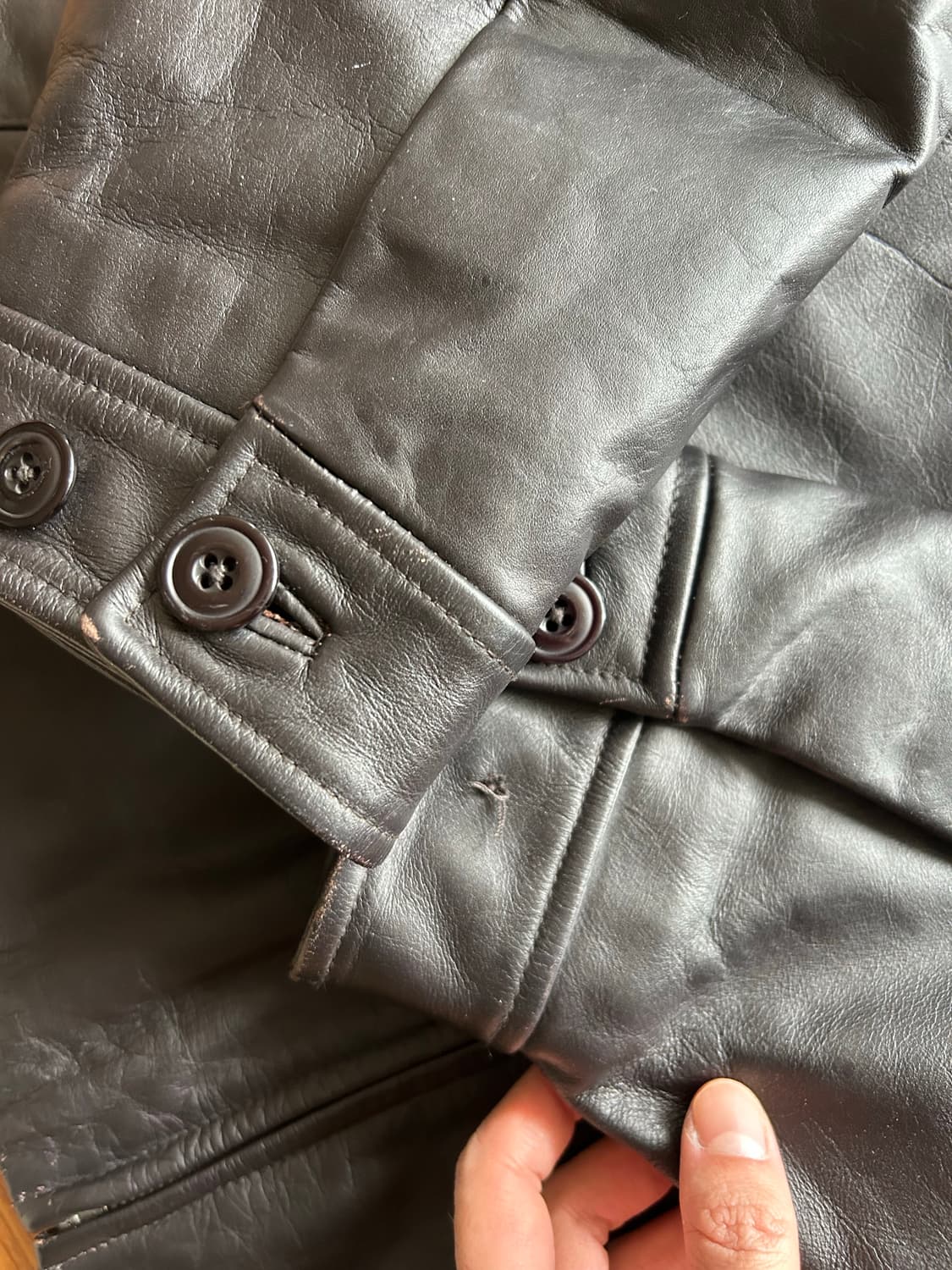 올드 갭 레더 스포츠자켓/블루종 상품이미지4