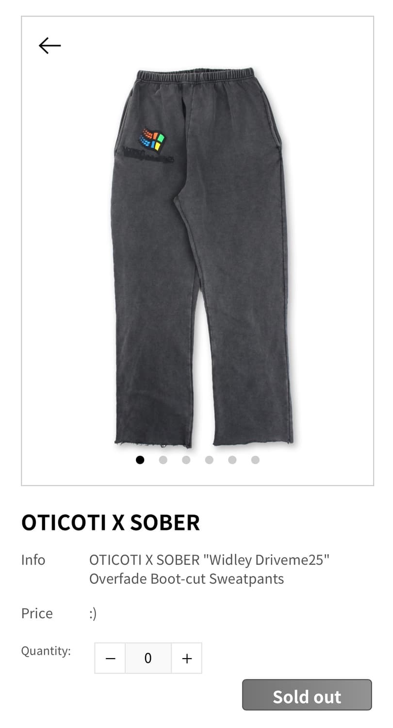 Sober X oticoti 스웻팬츠 상품이미지3