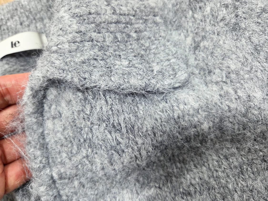 르(le) 투웨이 플러피 집업 니트가디건 55-66 새상품 상품이미지4