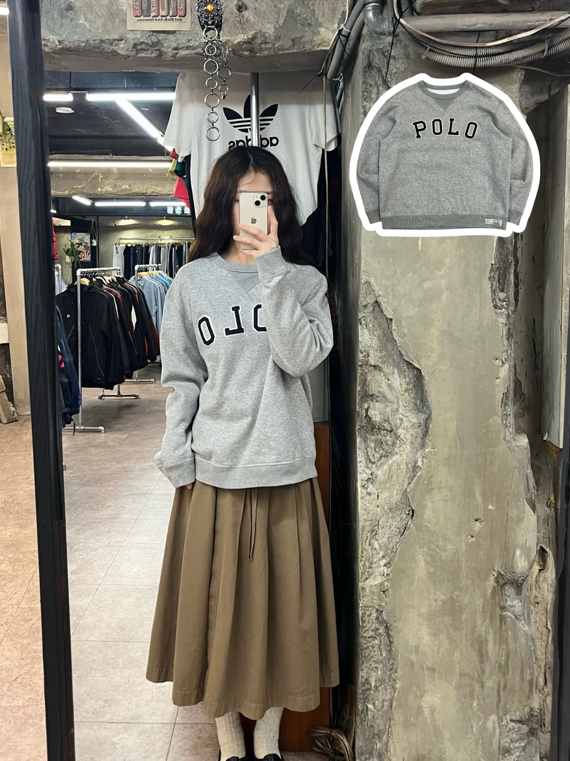 폴로 랄프로렌 기모 맨투맨 그레이 #csz2485 상품이미지1