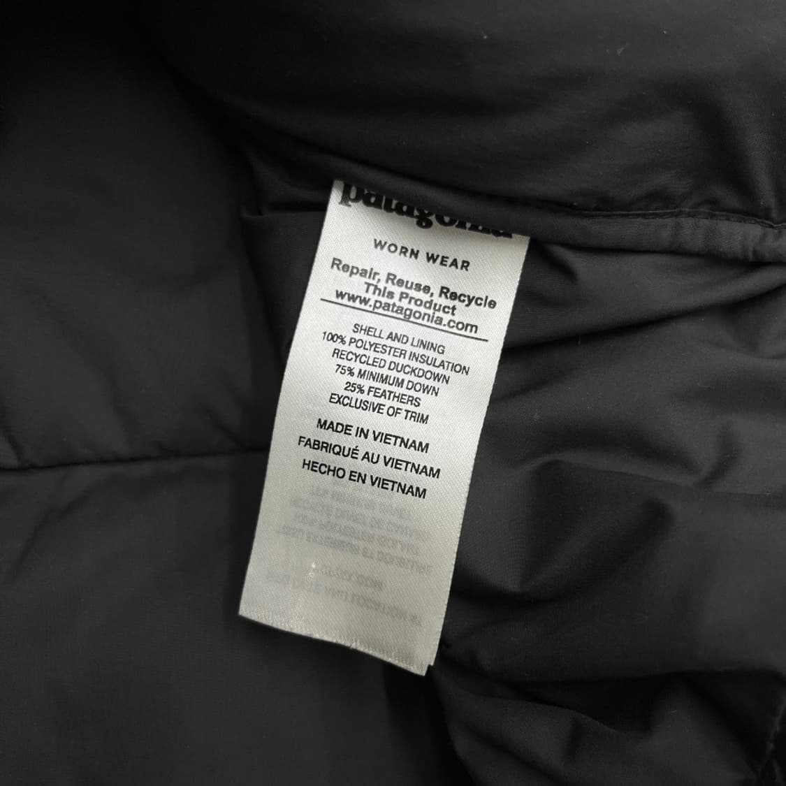 파타고니아 로고 블랙 패딩 L 상품이미지5