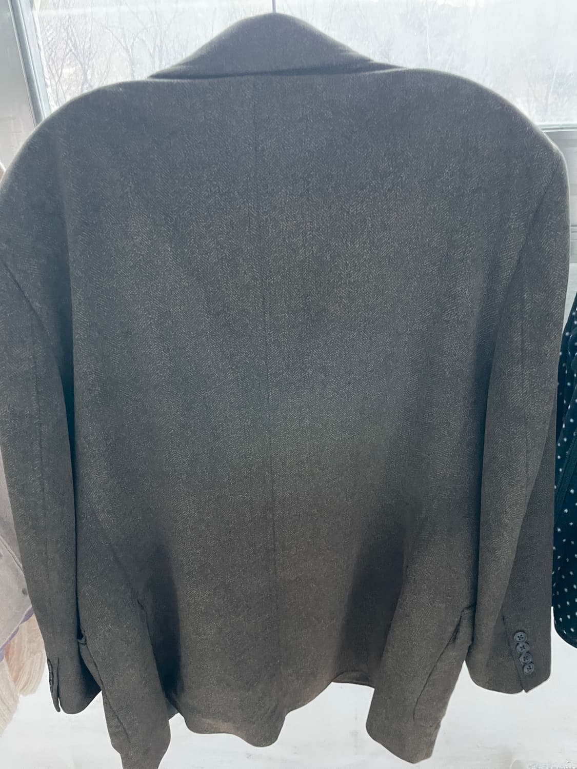 빈티지 카키 브라운 해링본 자켓 상품이미지3