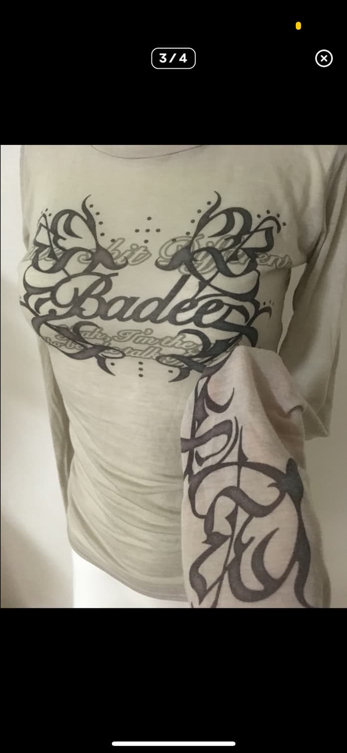 배디 시스루 프린팅 롱슬리브 상품이미지7