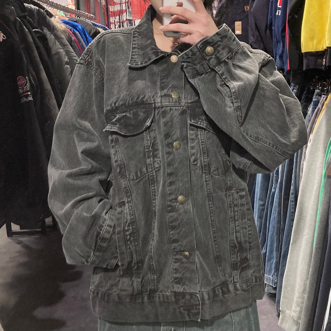 [IM] vtg 흑청 데님 자켓 상품이미지4