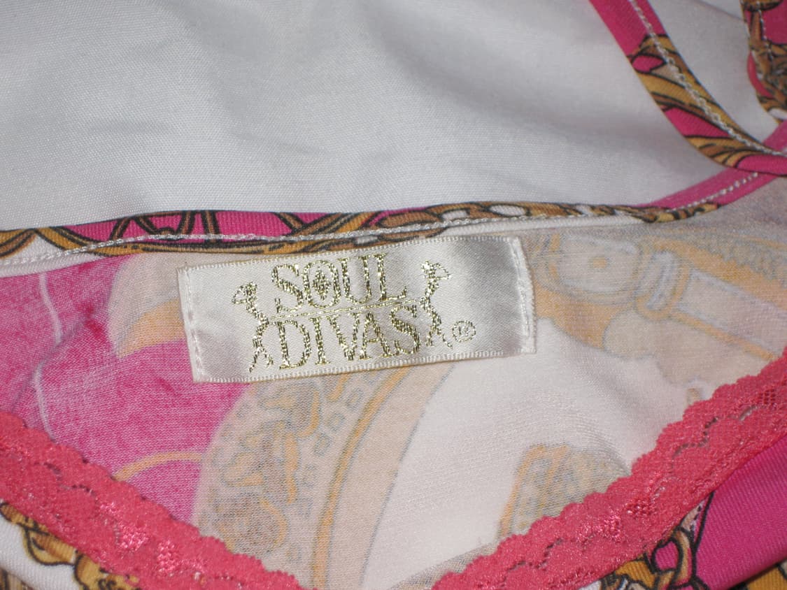 soul divas 갸루 슬리브리스 나시 핑크 상품이미지3