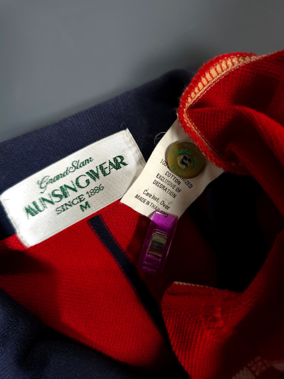 먼싱웨어 정품 PK카라 폴로 티셔츠 긴팔 골프 스트라이프 95  상품이미지8