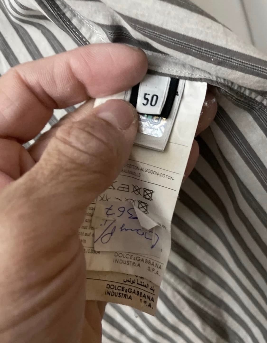 2010s D&G 세컨라인 스트라이프 셔츠 50 상품이미지9