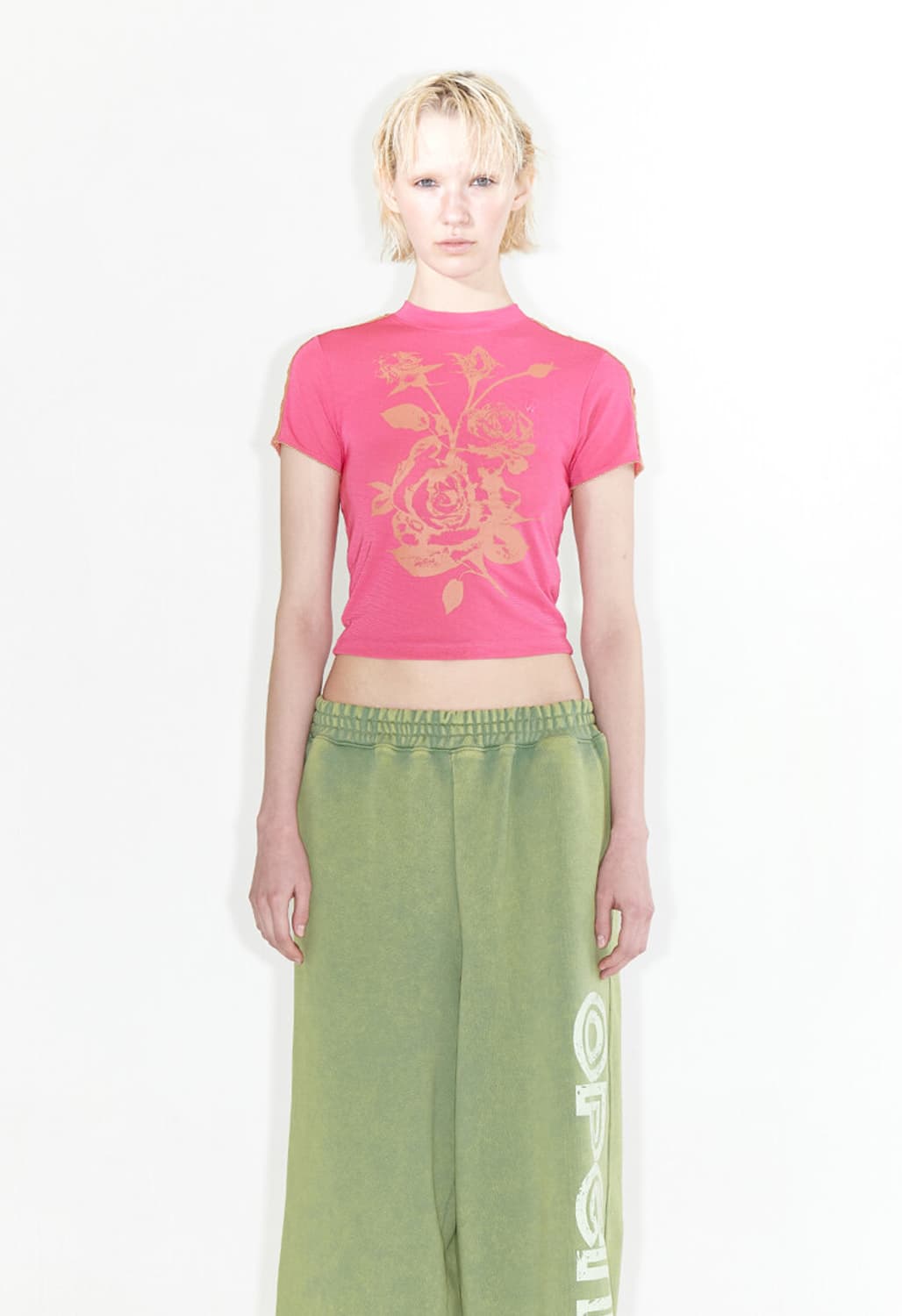 OPEN YY 와이드 레그 스웻팬츠 (green) 상품이미지1