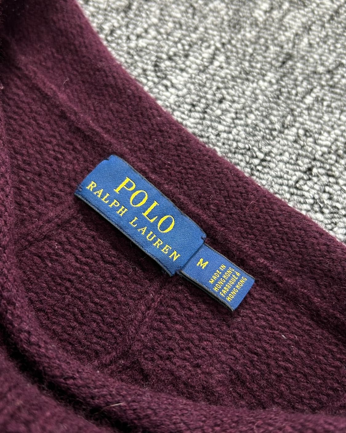 폴로 랄프로렌 메리노 울 버건디 니트  상품이미지7