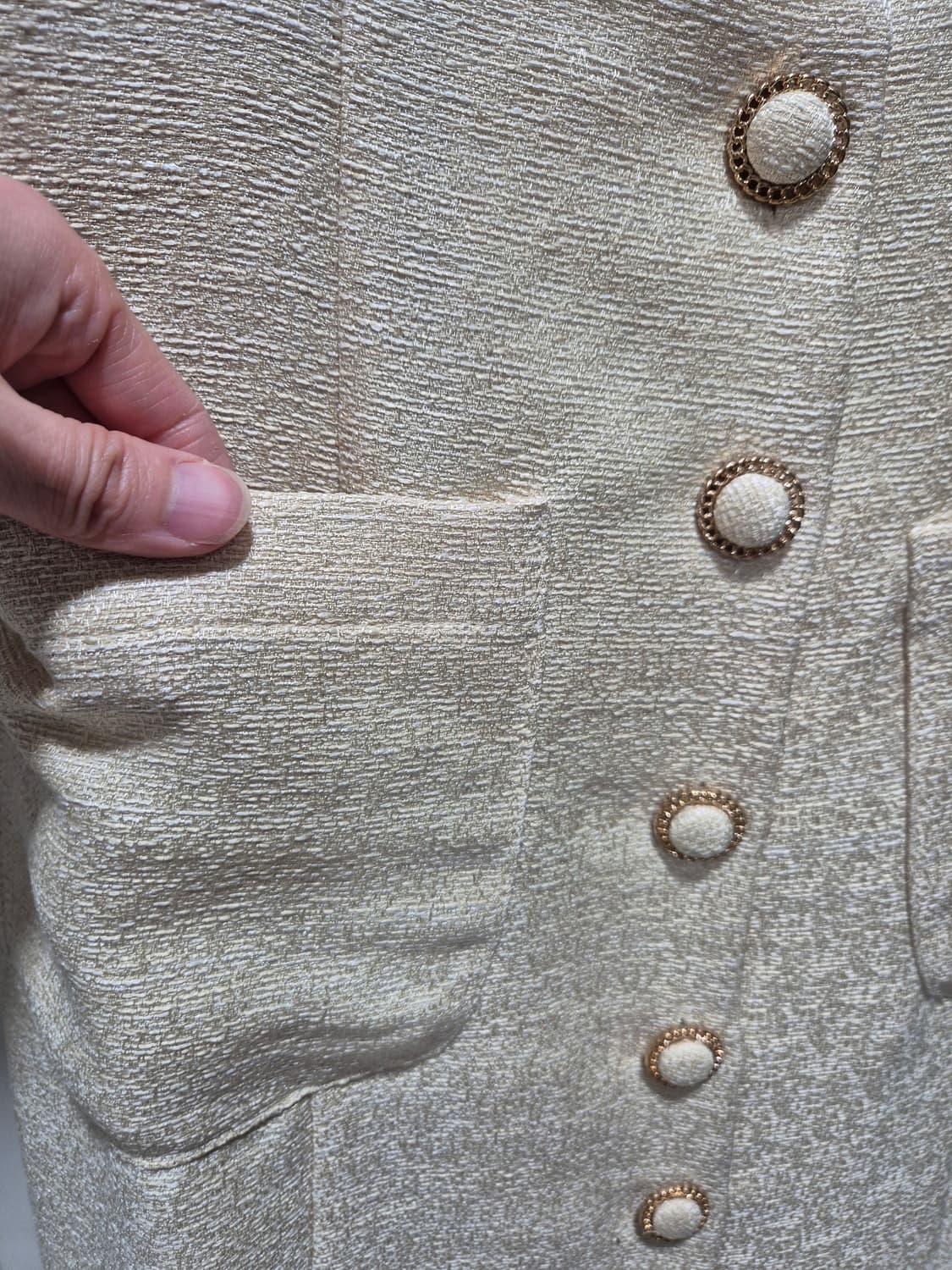 (세일)(새상품)딘트 롱 트위드 원피스 상품이미지4