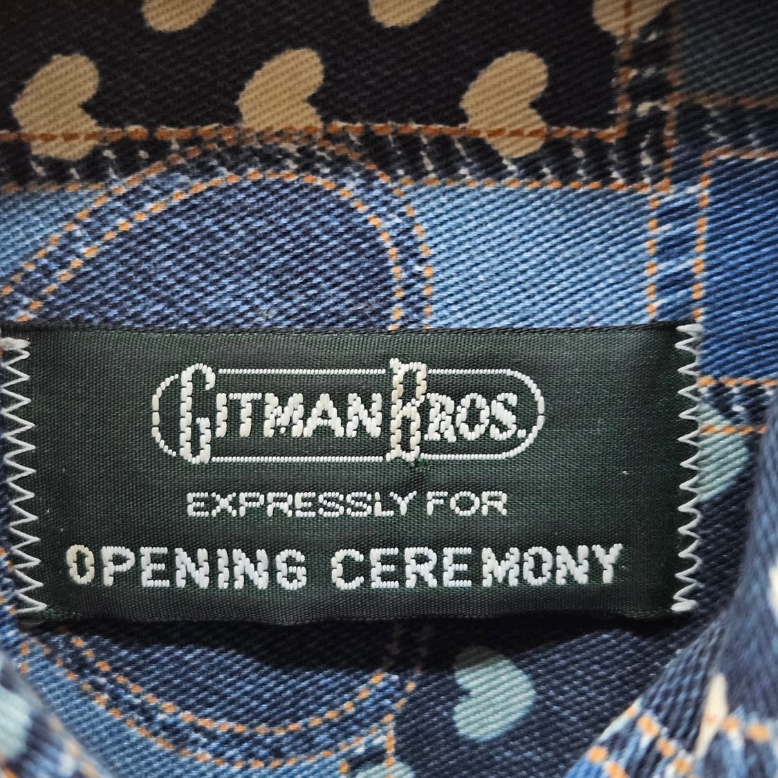 짓먼 브로스 × 오프닝세레모니 하트 패치워크 셔츠 85~90 상품이미지4