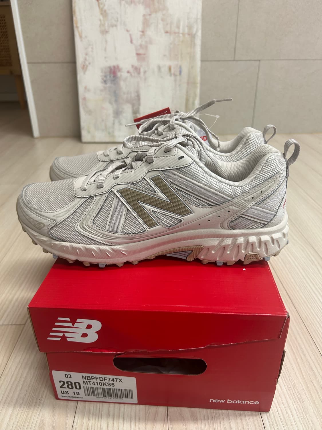 뉴발란스 MT410 운동화 280 베이지 새제품 상품이미지4
