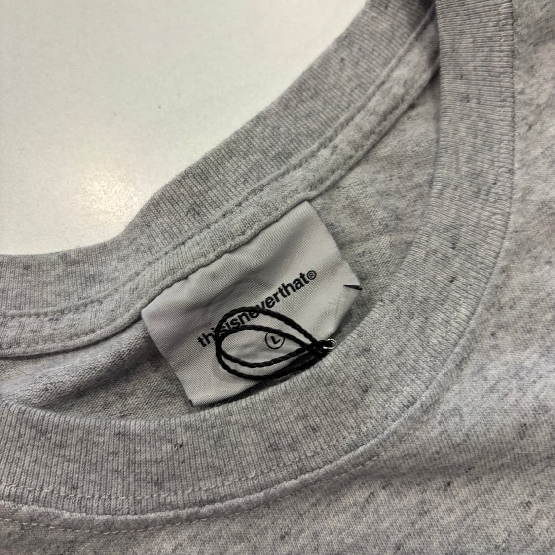 [L] 디스이즈네버댓 회색 반팔 티셔츠 헤더그레이 D692 상품이미지4
