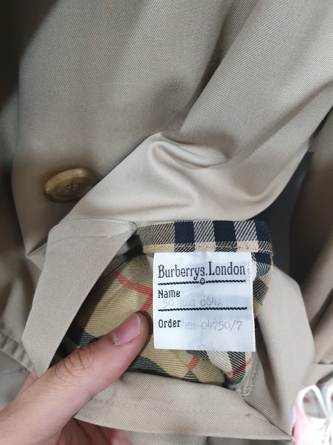 빈티지 버버리 베이지 더블 브레스티드 트렌치 코트 상품이미지5