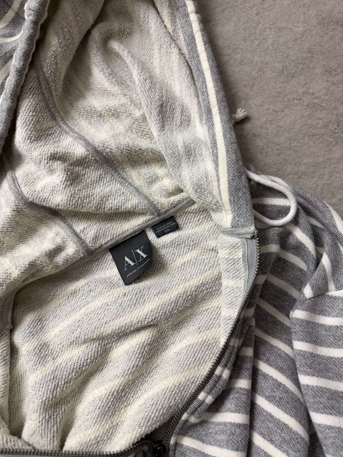 아르마니 익스체인지 스트라이프 후드집업 상품이미지6
